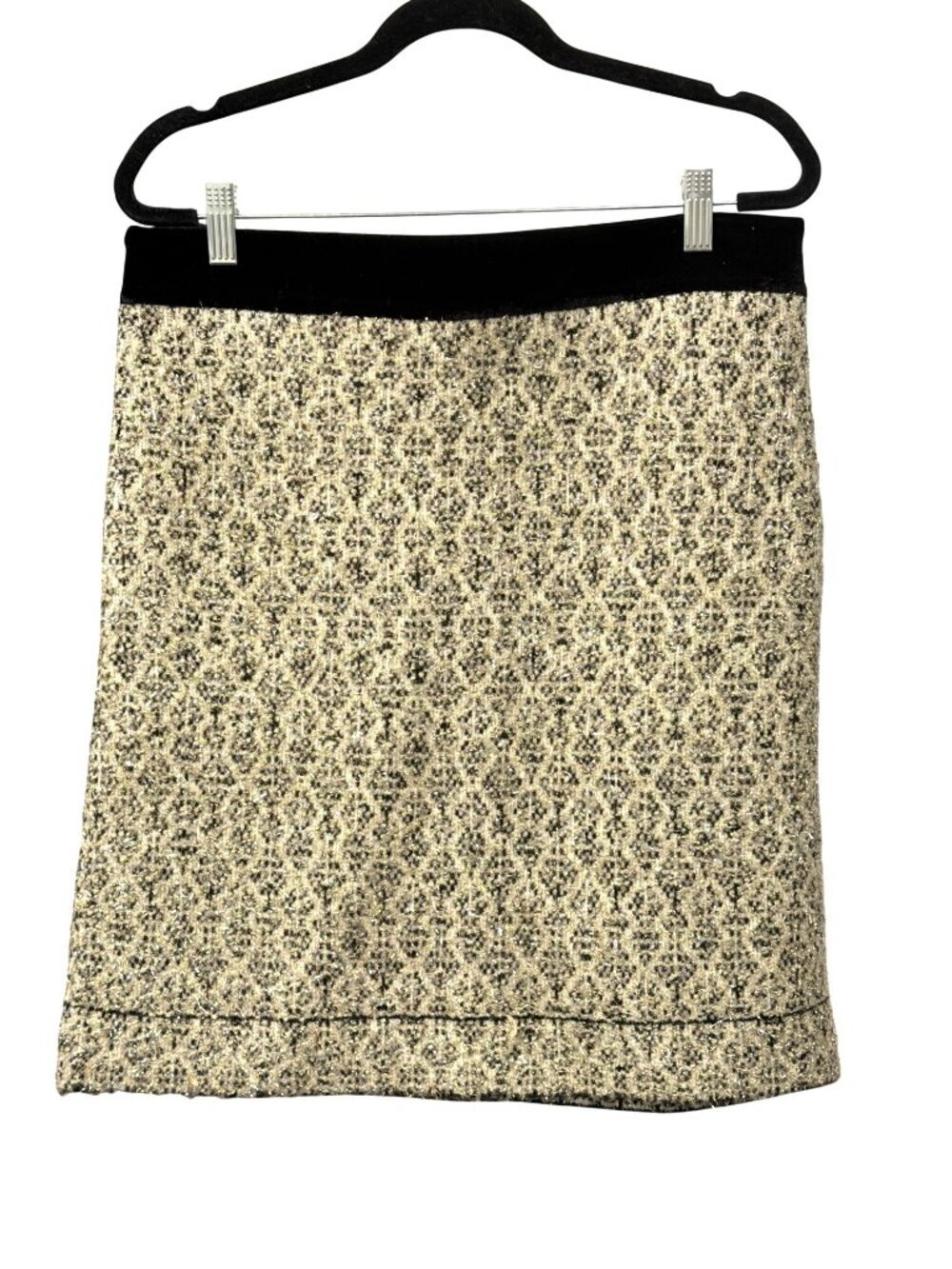 Sandro Tweed Mini Skirt Metallic Velvet MSRP $271 Sz XL New